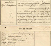 Pagina dell'Archivio di Stato Civile